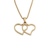 Stainless Steel Jewelry Necklace 304 Stainless Steel Vacuum Ion Plating fashion jewelry & for woman golden Length Approx 21.26 Inch Sold By PC
