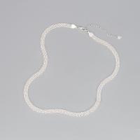 925 Sterling Silver Necklaces, with 5cm extender chain, fashion jewelry, nickel, lead & cadmium free, Length:Approx 37 cm, Sold By PC