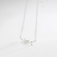 925 Sterling Silver Necklaces fashion jewelry & for woman nickel lead & cadmium free 25mm Length Approx 40 cm Sold By PC
