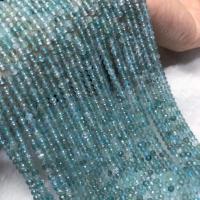 Gemstone Jewelry Beads, Apatites, polished, folk style & DIY & different size for choice, light blue, Sold Per Approx 38-40 cm Strand