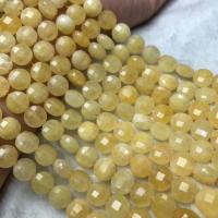 Natural Jade Beads, Pale Brown Jade, polished, folk style & DIY, 7x10mm, Sold Per Approx 38-40 cm Strand