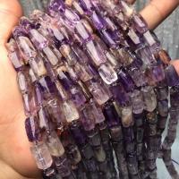 Natural Citrine Beads, Purple Phantom Quartz, polished, folk style & DIY, 7x10mm, Sold Per Approx 38-40 cm Strand