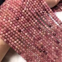 Perles bijoux en pierres gemmes, tourmaline, poli, style folk & DIY, rose clair, 4-4.5mm, Vendu par Environ 38-40 cm brin