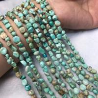 Perles turquoises, turquoise naturelle, pepite, poli, style folk & DIY, 8mm, Vendu par Environ 38-40 cm brin