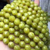 Natural Jade Beads, Jade Canada, polished, folk style & DIY, grass green, 10mm, Sold Per Approx 38-40 cm Strand