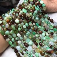 Jade kralen, Australië Jade, Nuggets, gepolijst, folk stijl & DIY, 9-12mm, Per verkocht Ca 38-40 cm Strand