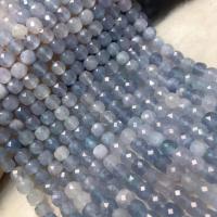 Grânulos de gemstone jóias, Aquamarine, polido, estilo folk & DIY, beads length 7-8mm, vendido para Aprox 38-40 cm Strand