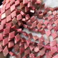 Natural Rhodonite Beads, Rhombus, polished, folk style & DIY, beads size 12x15mm, Sold Per Approx 38-40 cm Strand