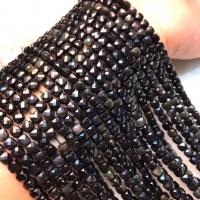 Gemstone smykker perler, obsidian, poleret, folk stil & du kan DIY, 4-4.5mm, Solgt Per Ca. 38-40 cm Strand
