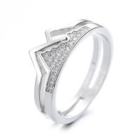 Brass Finger Ring fashion jewelry & for woman & with rhinestone nickel lead & cadmium free Sold By PC