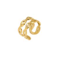 Палец кольцо из нержавеющей стали, Нержавеющая сталь 304, ювелирные изделия моды & Женский, Золотой, 1.1cm, продается PC