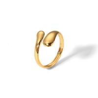 Stainless Steel Finger Ring, 304 Stainless Steel, 18K gold plated, fashion jewelry & for woman, golden, 11mm, Sold By PC