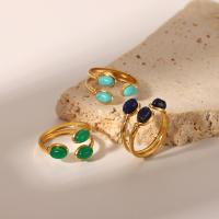 Ring Finger Titantium stali, ze turkus, biżuteria moda & dla kobiety, dostępnych więcej kolorów, sprzedane przez PC