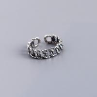 925 Sterling Silver Finger Rings Antique finish fashion jewelry & for woman & hollow nickel lead & cadmium free 6.1mm Sold By PC
