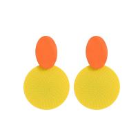Iron Earring, painted, fashion jewelry & different styles for choice & for woman, nickel, lead & cadmium free, 41x65mm, Sold By Pair