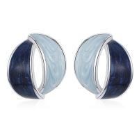 Brass Stud Earring fashion jewelry & for woman & enamel nickel lead & cadmium free 15mm Sold By Pair