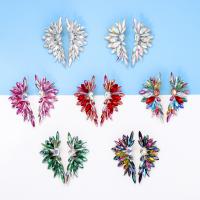Pendientes de Diamantes de Imitación, Joyería & para mujer, más colores para la opción, 34x65mm, Vendido por Par
