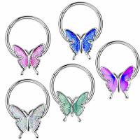 Stainless Steel Nose Piercing Jewelry, 304 Stainless Steel, fashion jewelry & Unisex & different size for choice & enamel, more colors for choice, Sold By PC