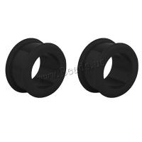 Piercing Tunnel, Silicone, Donut, Unisex & different size for choice, black, Sold By PC