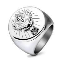 Titantium Steel δάχτυλο του δακτυλίου, Titanium Steel, επιχρυσωμένο, κοσμήματα μόδας & για τον άνθρωπο, περισσότερα χρώματα για την επιλογή, 2x22mm, Sold Με PC