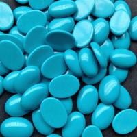 Turquesa sintética cabochão, DIY, azul, 13x18mm, Aprox 100PCs/Bag, vendido por Bag