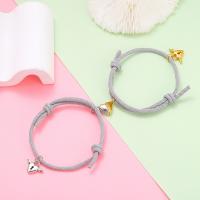 Couple Bracelet and Bangle, Polyester, with Tibetan Style, fashion jewelry, more colors for choice, 18cm,15cm,3cm, Sold By PC
