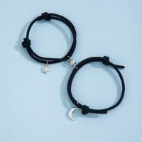 Trendy Wax cord armbanden, met Magneet, mode sieraden, Verkocht door pair