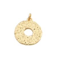 Brass Jewelry Pendants Round gold color plated fashion jewelry & DIY golden Approx 1mm Sold By PC