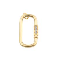 Cubic Zirconia Micro Pave Brass Pendant, gold color plated, fashion jewelry & DIY & micro pave cubic zirconia, golden, 26x13x3mm, Hole:Approx 1.5mm, Sold By PC