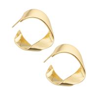 Brass Stud Earring gold color plated fashion jewelry & for woman golden Approx 1.5mm Sold By Pair