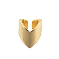 Brass Finger Ring, gold color plated, fashion jewelry & for woman, golden, 25*21*2mm, Sold By PC