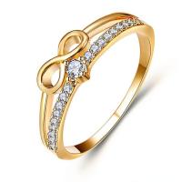 Krychlový Circonia Micro vydláždit mosazný prsten, Mosaz, Nekonečno, módní šperky & různé velikosti pro výběr & micro vydláždit kubické zirkony & pro ženy, více barev na výběr, nikl, olovo a kadmium zdarma, 7mm, Prodáno By PC