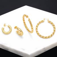 Messing Spring hoop oorbellen, plated, mode sieraden & verschillende ontwerpen voor de keuze, goud, nikkel, lood en cadmium vrij, Verkocht door pair
