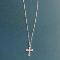 Stainless Steel Jewelry Necklace 304 Stainless Steel Cross plated fashion jewelry & DIY Length Approx 17 Inch Sold By PC
