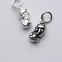925 Sterling Silver Pendant, Fabulous Wild Beast, plated, DIY, more colors for choice, 13x6x4mm, Sold By PC