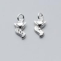 925 Sterling Silver Pendant Fox plated DIY Sold By PC