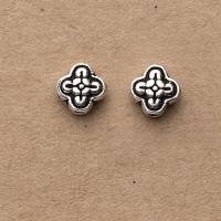 925 Sterling Silver Beads, Flower, Antique finish, DIY, original color, 6x6x3.50mm, Sold By PC