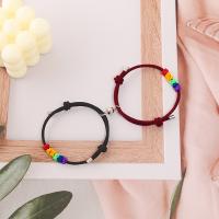 Couple Bracelet and Bangle, Polyamide, with Tibetan Style, fashion jewelry, more colors for choice, 3mm,8mm,14cm,26cm, Sold By Pair