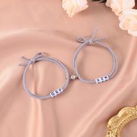 Couple Bracelet and Bangle Zinc Alloy with Resin fashion jewelry 14cm 26cm Sold By Pair