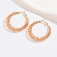 Iron Earring, fashion jewelry & for woman, golden, nickel, lead & cadmium free, Sold By Pair