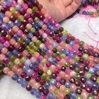 Perles bijoux en pierres gemmes, tourmaline, poli, style folk & DIY, multicolore, 7-8mm, Vendu par Environ 38-40 cm brin