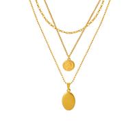 Multi слой ожерелье, титан, плакирован золотом, ювелирные изделия моды & разные стили для выбора & Женский, продается PC
