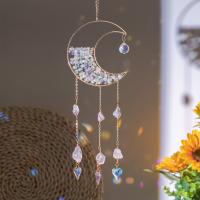 Hängende Ornamente, Eisen, mit Edelstein & Kristall, für Zuhause und Büro, frei von Nickel, Blei & Kadmium, 460x140mm, verkauft von PC