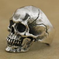 Tibetan Style Finger Ring, Skull, silver color plated, Halloween Design & fashion jewelry & Unisex & different size for choice, nickel, lead & cadmium free, Sold By PC