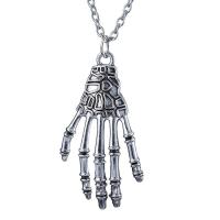 Zinc Alloy smykker halskæde, med 5cm extender kæde, Claw, antik sølv farve forgyldt, Halloween Design & mode smykker & Unisex, nikkel, bly & cadmium fri, Længde Ca. 45 cm, Solgt af PC