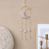 Hanging Ornaments, Iron, with Clear Quartz, handmade, for home and office, nickel, lead & cadmium free, 500x140mm, Sold By PC
