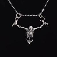 Tibetan Style Jewelry Necklace, silver color plated, Halloween Design & fashion jewelry & for woman, nickel, lead & cadmium free, 60x50mm, Length:Approx 60 cm, Sold By PC