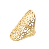 Кольца из латуни, Латунь, плакирован золотом, ювелирные изделия моды & Женский, Золотой, 20*35*2mm, продается PC