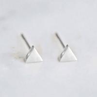 Stainless Steel Stud Earrings, 316L Stainless Steel, Triangle, Vacuum Ion Plating, fashion jewelry & for woman, more colors for choice, nickel, lead & cadmium free, 4x4mm, Sold By Pair