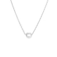 Stainless Steel Jewelry Necklace 316L Stainless Steel with Plastic Pearl with 5cm extender chain Round Vacuum Ion Plating fashion jewelry & for woman nickel lead & cadmium free 5mm Length Approx 38 cm Sold By PC